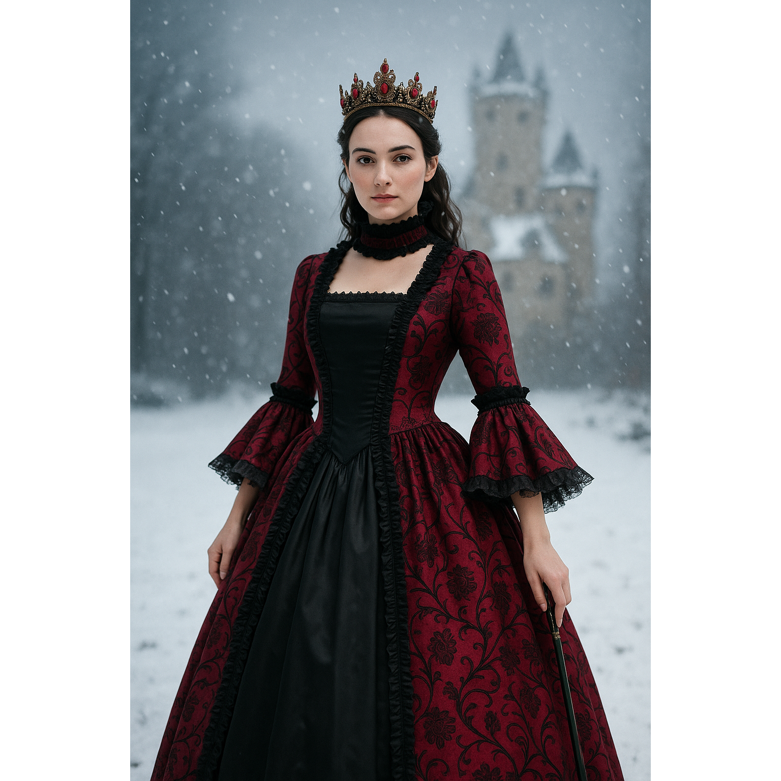 Women's Medieval Victorian Court Gown – Gothic Lace Renaissance Dress – Black Dragon Fantasy Women's Medieval Victorian Court Gown – Gothic Lace Renaissance Dress – Black Dragon Fantasy