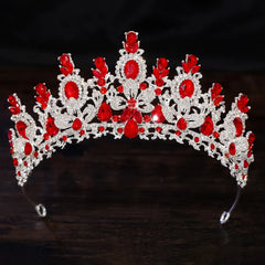 Royal Fantasy Crystal Crown – Baroque Medieval Queen Rhinestone Bridal Tiara for Cosplay & Renaissance Faire