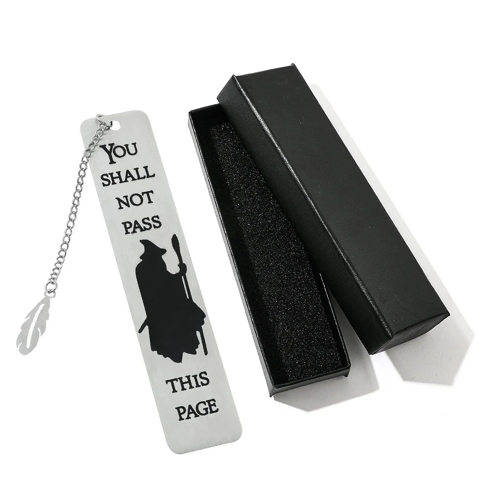 You Shall Not Pass Bookmark – Stainless Steel Fantasy Wizard Page Marker