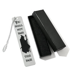 You Shall Not Pass Bookmark – Stainless Steel Fantasy Wizard Page Marker