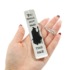 You Shall Not Pass Bookmark – Stainless Steel Fantasy Wizard Page Marker