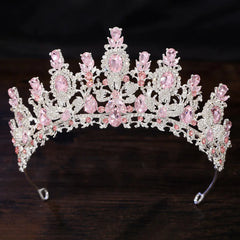Royal Fantasy Crystal Crown – Baroque Medieval Queen Rhinestone Bridal Tiara for Cosplay & Renaissance Faire
