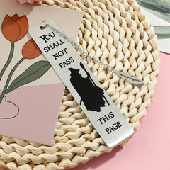 You Shall Not Pass Bookmark – Stainless Steel Fantasy Wizard Page Marker