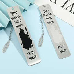 You Shall Not Pass Bookmark – Stainless Steel Fantasy Wizard Page Marker