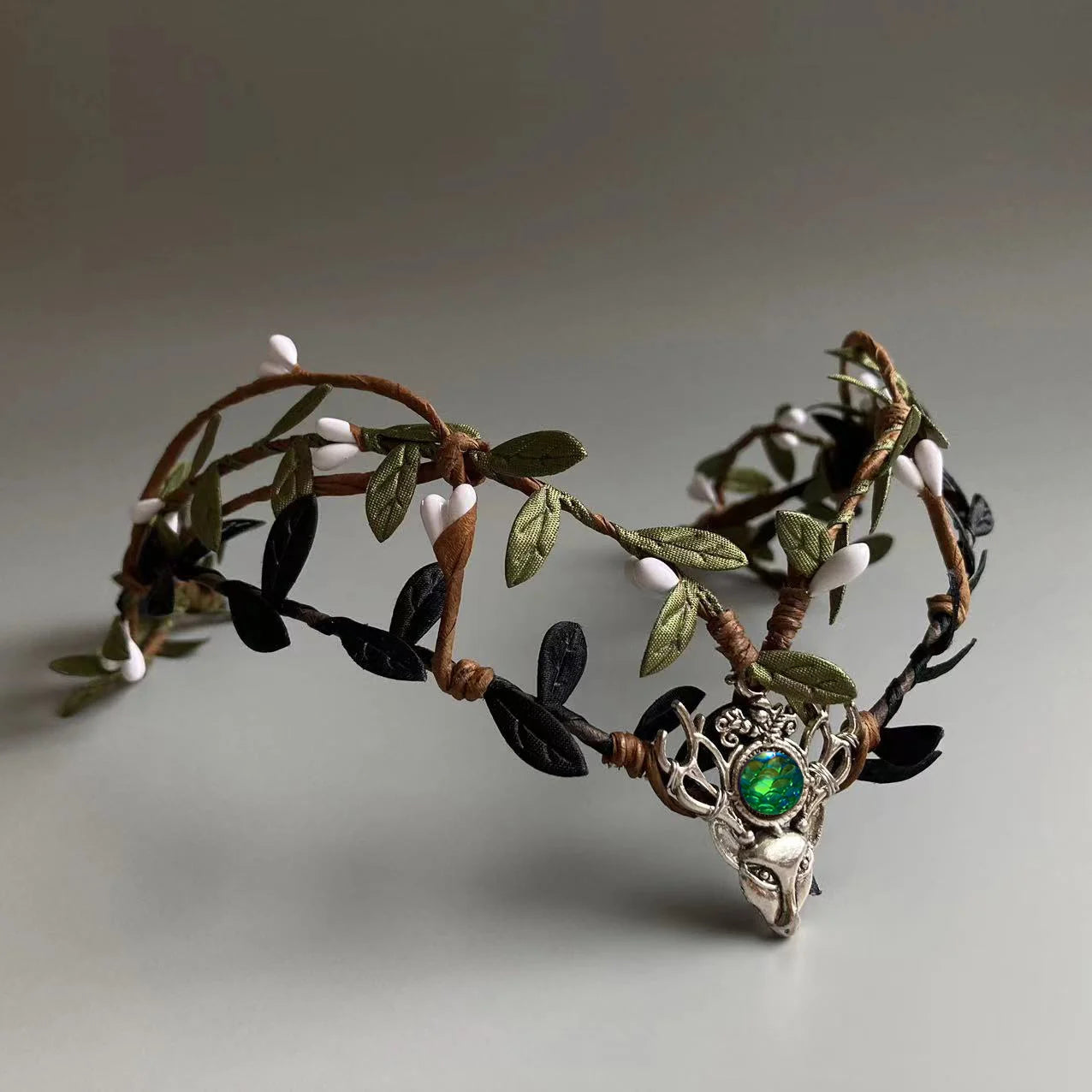 Enchanted Forest Green and Brown Decorative Headpiece Enchanted Forest Headpiece - Etsy main image 2