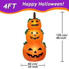 Halloween Inflatable Outdoor Decorations – LED Light-up Pumpkins, Ghosts, Spiders, Witch, & Grim Reaper Outdoor Holiday Display
