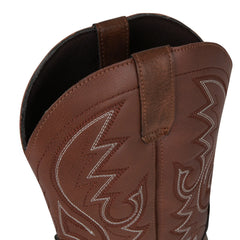 Men’s Classic Western Cowboy Boots – Handmade Faux Leather Mid-Calf Embroidered Riding Boots