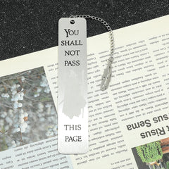 You Shall Not Pass Bookmark – Stainless Steel Fantasy Wizard Page Marker