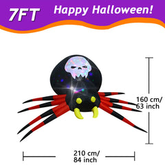 Halloween Inflatable Outdoor Decorations – LED Light-up Pumpkins, Ghosts, Spiders, Witch, & Grim Reaper Outdoor Holiday Display