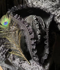 Women’s Steampunk Gothic Skull & Feather Tricorn – Medieval & Renaissance Pirate Hat