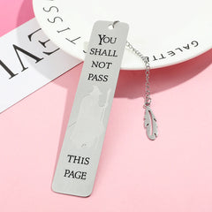 You Shall Not Pass Bookmark – Stainless Steel Fantasy Wizard Page Marker