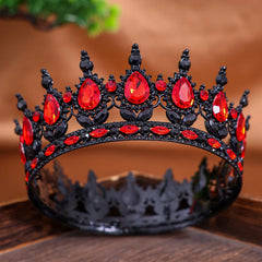 Royal Fantasy Crystal Crown – Medieval Queen Rhinestone Tiara for Cosplay