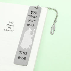 You Shall Not Pass Bookmark – Stainless Steel Fantasy Wizard Page Marker