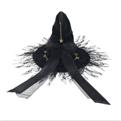 Women's Gothic Witch Hat – Halloween Cosplay Wizard Hat with Wide Brim and Lace Trim