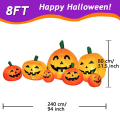 Halloween Inflatable Outdoor Decorations – LED Light-up Pumpkins, Ghosts, Spiders, Witch, & Grim Reaper Outdoor Holiday Display