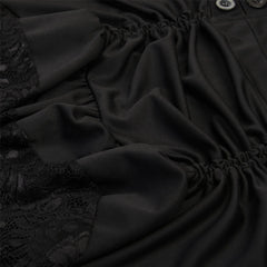 Women’s Gothic Steampunk High-Waist Lace Bustle Skirt – Victorian Pirate Cosplay & Renaissance Costume