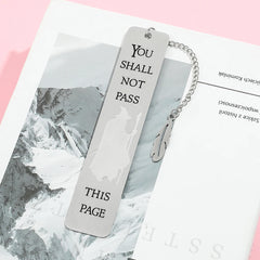 You Shall Not Pass Bookmark – Stainless Steel Fantasy Wizard Page Marker