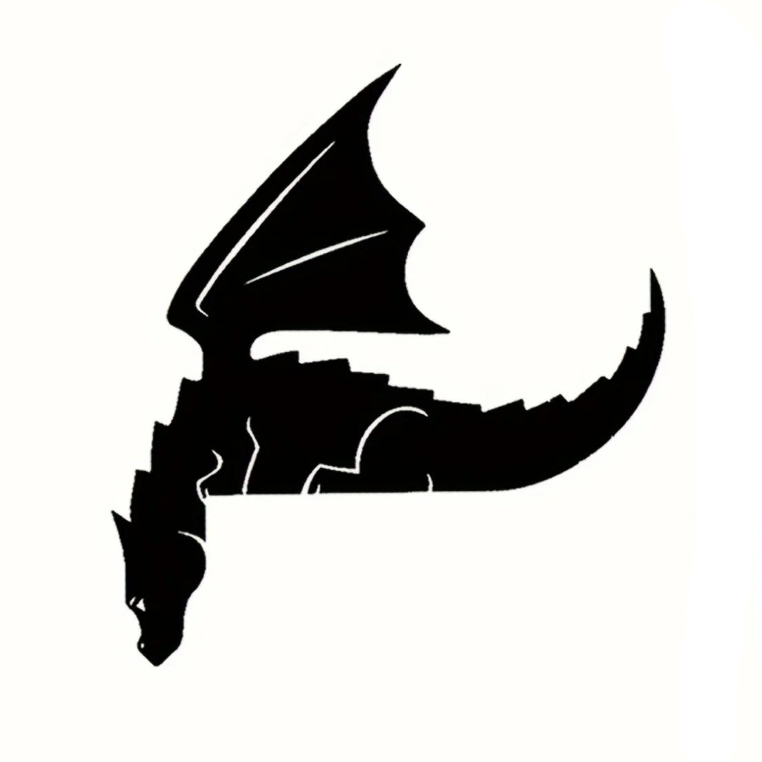 Medieval Dragon Wall Art – Black Iron Metal Fantasy Wall Hanging for Home, Office, or Outdoor Decor