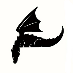 Medieval Dragon Wall Art – Black Iron Metal Fantasy Wall Hanging for Home, Office, or Outdoor Decor