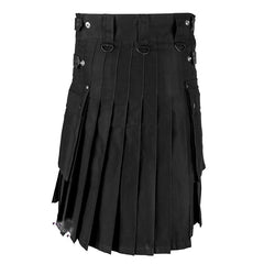 Men’s Utility Kilt with Cargo Pocket – Tactical Pleated Kilt for Renaissance, LARP & Festival Cosplay