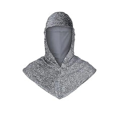 Men’s Medieval Knight Costume Set – Faux Chainmail Hooded Shirt, Belt & Bracers for Cosplay, Renaissance Faire & Halloween