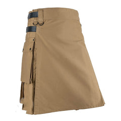 Men’s Utility Kilt with Cargo Pocket – Tactical Pleated Kilt for Renaissance, LARP & Festival Cosplay
