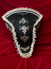Women’s Steampunk Gothic Skull & Feather Tricorn – Medieval & Renaissance Pirate Hat