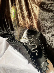 Women’s Steampunk Gothic Skull & Feather Tricorn – Medieval & Renaissance Pirate Hat