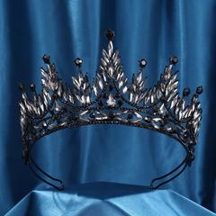 Royal Fantasy Crystal Crown – Baroque Medieval King & Queen Rhinestone Tiara for Cosplay, Weddings & Renaissance Faire
