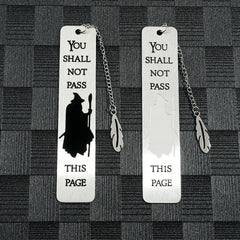 You Shall Not Pass Bookmark – Stainless Steel Fantasy Wizard Page Marker