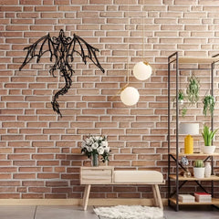 Mythic Dragon Wall Art – Black Iron Metal Fantasy Decor for Home, Office, or Garden