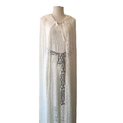 Women’s Celtic Elven Queen Lace Dress & Hooded Cloak Set – Medieval Renaissance Fair & Cosplay Costume