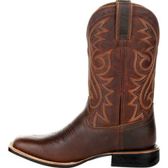 Men’s Classic Western Cowboy Boots – Handmade Faux Leather Mid-Calf Embroidered Riding Boots