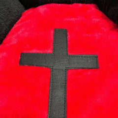Vampire Coffin Pet Bed – Plush Washable Cat & Dog Bed for Halloween, Gothic Home & Cosplay Decor