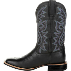Men’s Classic Western Cowboy Boots – Handmade Faux Leather Mid-Calf Embroidered Riding Boots