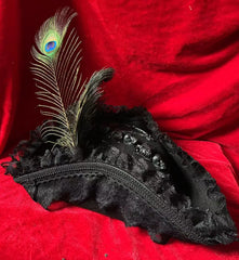 Women’s Steampunk Gothic Skull & Feather Tricorn – Medieval & Renaissance Pirate Hat