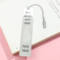You Shall Not Pass Bookmark – Stainless Steel Fantasy Wizard Page Marker