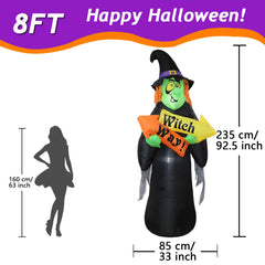 Halloween Inflatable Outdoor Decorations – LED Light-up Pumpkins, Ghosts, Spiders, Witch, & Grim Reaper Outdoor Holiday Display