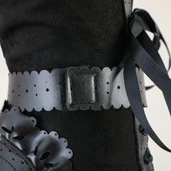 Women's Vintage Victorian Lace-Up Boots – Gothic Lolita Ruffle Trim High Heel Cosplay Shoes