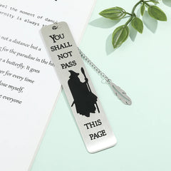 You Shall Not Pass Bookmark – Stainless Steel Fantasy Wizard Page Marker