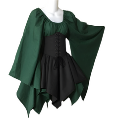 Women’s Renaissance Corset Bell-Sleeve Dress