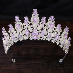 Royal Fantasy Crystal Crown – Baroque Medieval Queen Rhinestone Bridal Tiara for Cosplay & Renaissance Faire