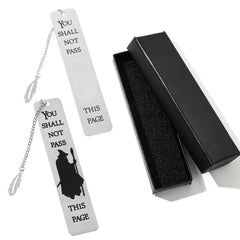 You Shall Not Pass Bookmark – Stainless Steel Fantasy Wizard Page Marker
