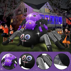 10FT Halloween Inflatable Spider with Baby – Giant Light-Up Outdoor Yard Decoration with LED Lights