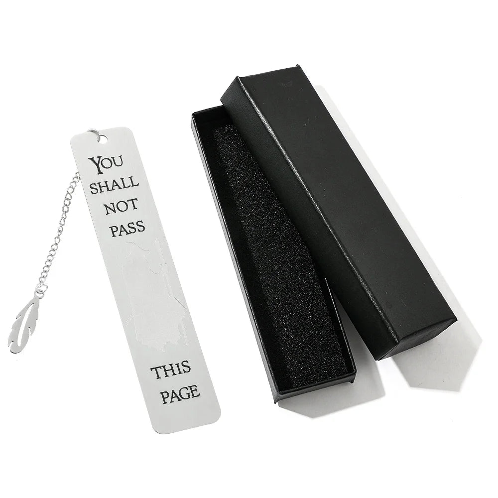 You Shall Not Pass Bookmark – Stainless Steel Fantasy Wizard Page Marker