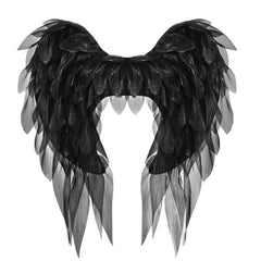 Dreamy Angel Wings & Halo Set — Wearable Costume Feather Wings with Halo Headband for Cosplay, Halloween, Photo Props & Festivals