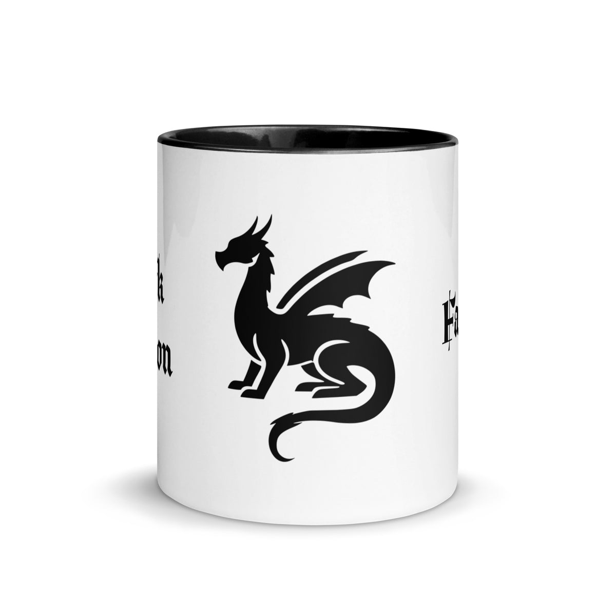 Black Dragon Fantasy Official Branded Coffee Mug – Two-Tone Edition