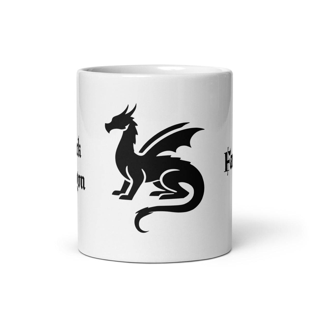 Black Dragon Fantasy Official Branded Coffee Mug – White Cup Edition