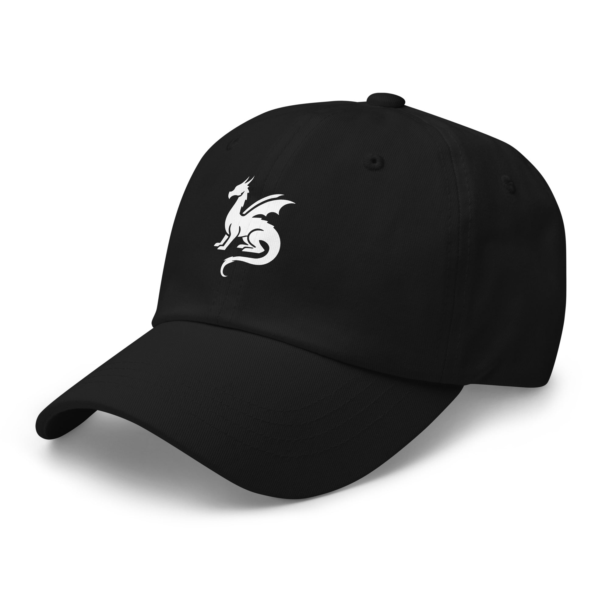 Black Dragon Fantasy Official Hat – Embroidered Dragon Logo Adjustable Dad Cap for Men & Women