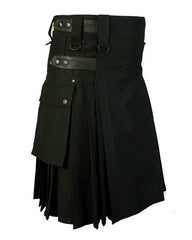 Men’s Utility Kilt with Cargo Pocket – Tactical Pleated Kilt for Renaissance, LARP & Festival Cosplay